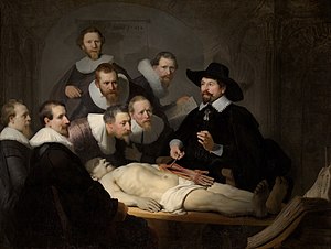 LA LECCION DE ANATOMIA DEL Dr. TULP. REMBRANDT 1632.-